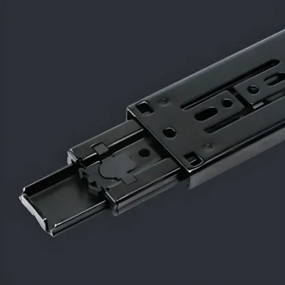 Simple Rectangular Wood Black-White 2 Drawer Nightstand Image - 16