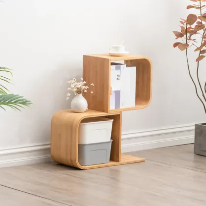 Modern Geometric Open Cube Artistic Oka Bookcase Image - 1