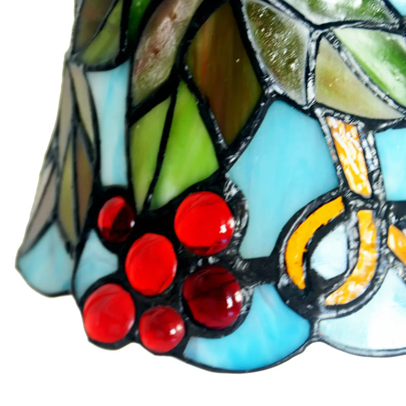 Vintage Stained Glass Heart Shape Table Lamp in Iron Base Image - 4 | homeyfad