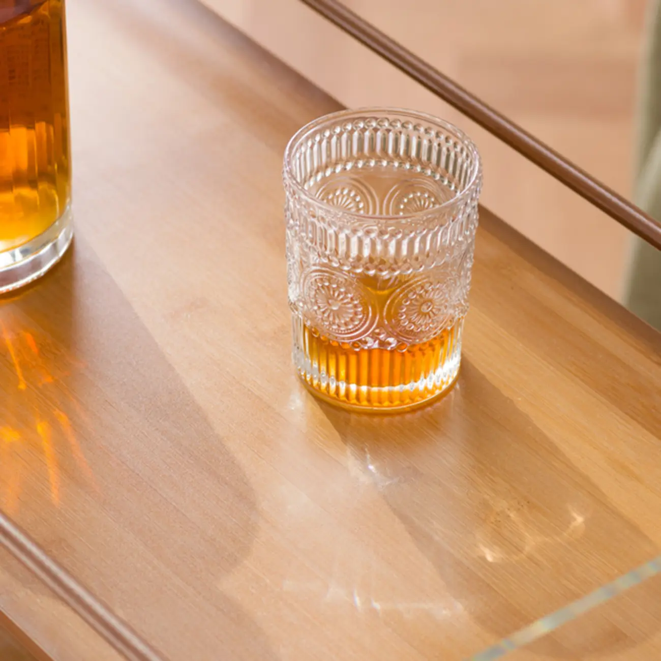 Trendy Moso Bamboo Acrylic 3-Shelf Side Table with Wheels Image - 13 | homeyfad