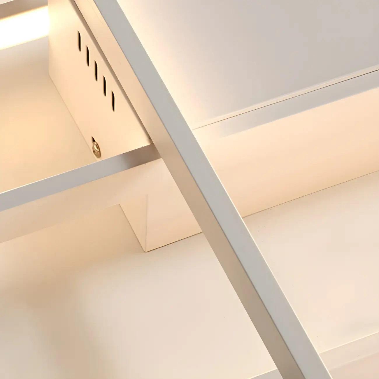 Black Square Metal Modern Semi Flush Ceiling Light Image - 11 | homeyfad