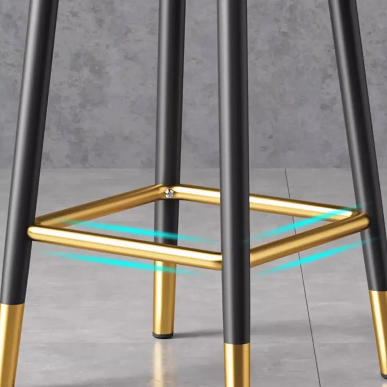  Leather Low Back Counter Bar Stool with Back and Foot Pedestal Image - 17