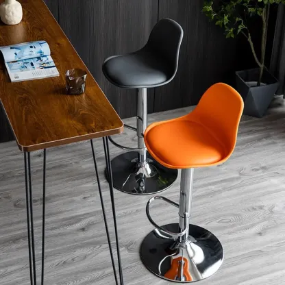 Kitchen Bucket Adjustable Plastic Swivel Bar Stools Image - 3