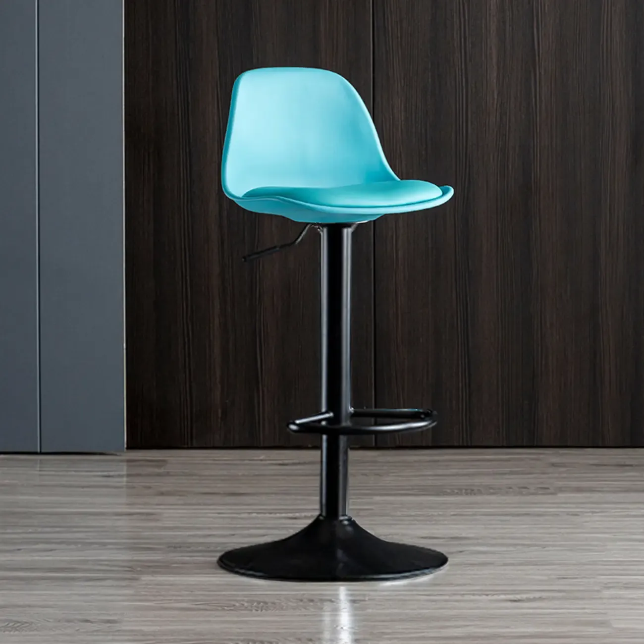 Kitchen Bucket Adjustable Plastic Swivel Bar Stools Image - 5