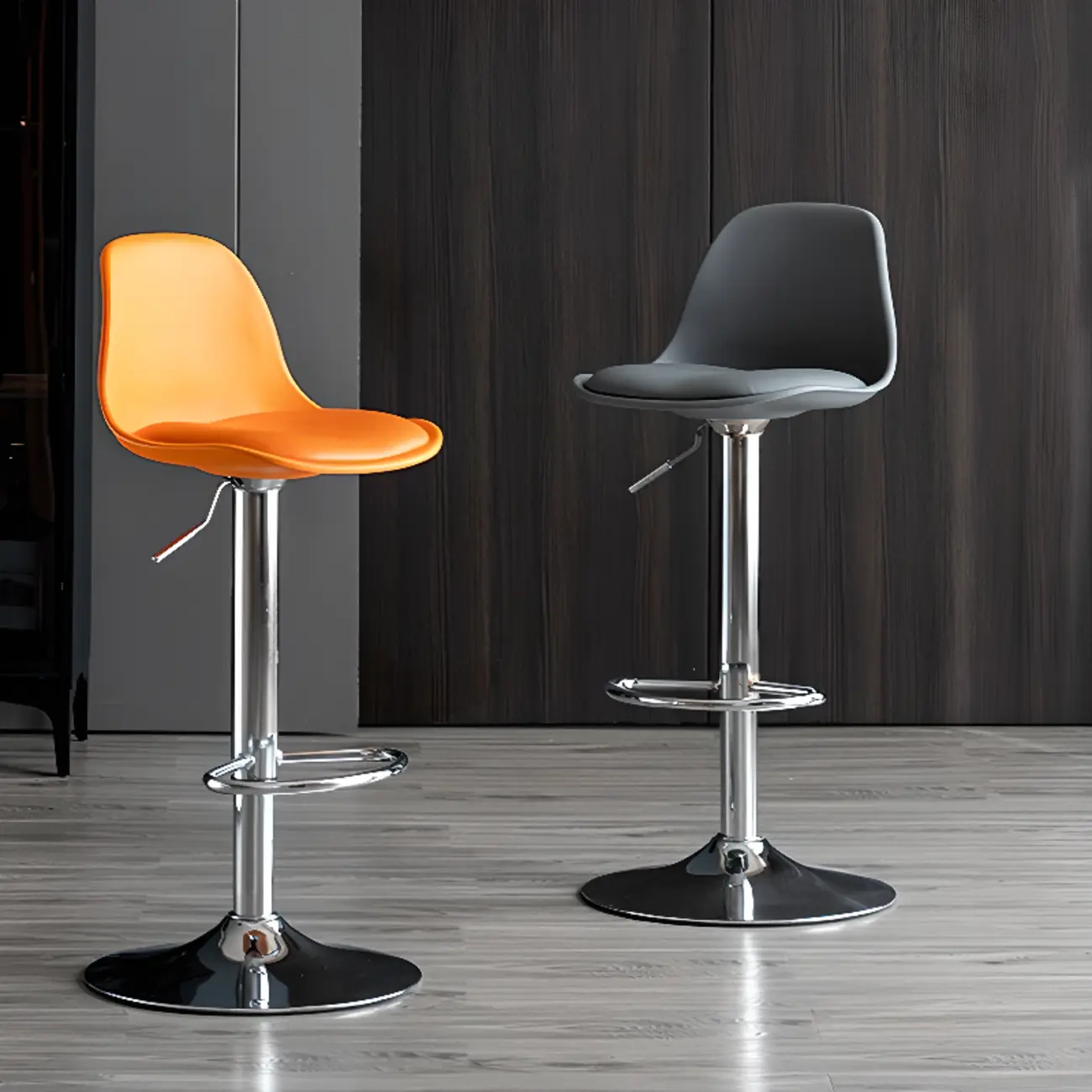 Kitchen Bucket Adjustable Plastic Swivel Bar Stools Image - 6 | homeyfad