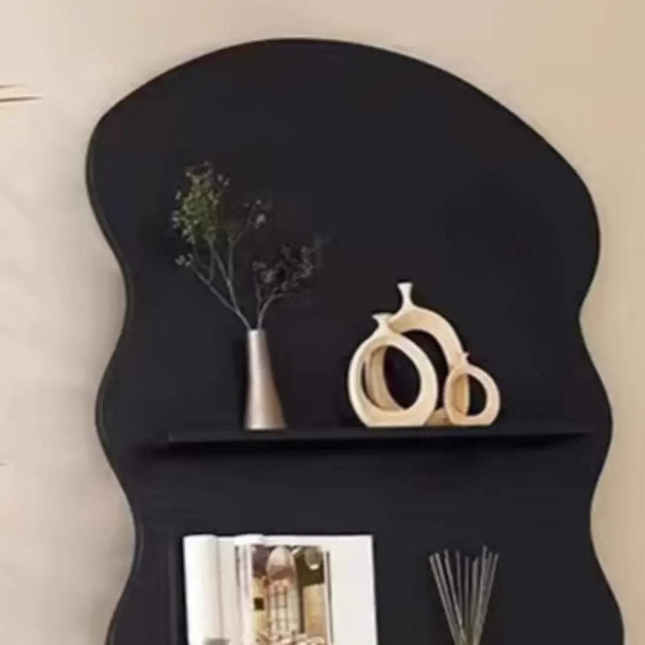 Brown Timber 3 Shelves Wood Bookcase Decorative Bookshelf Image - 10