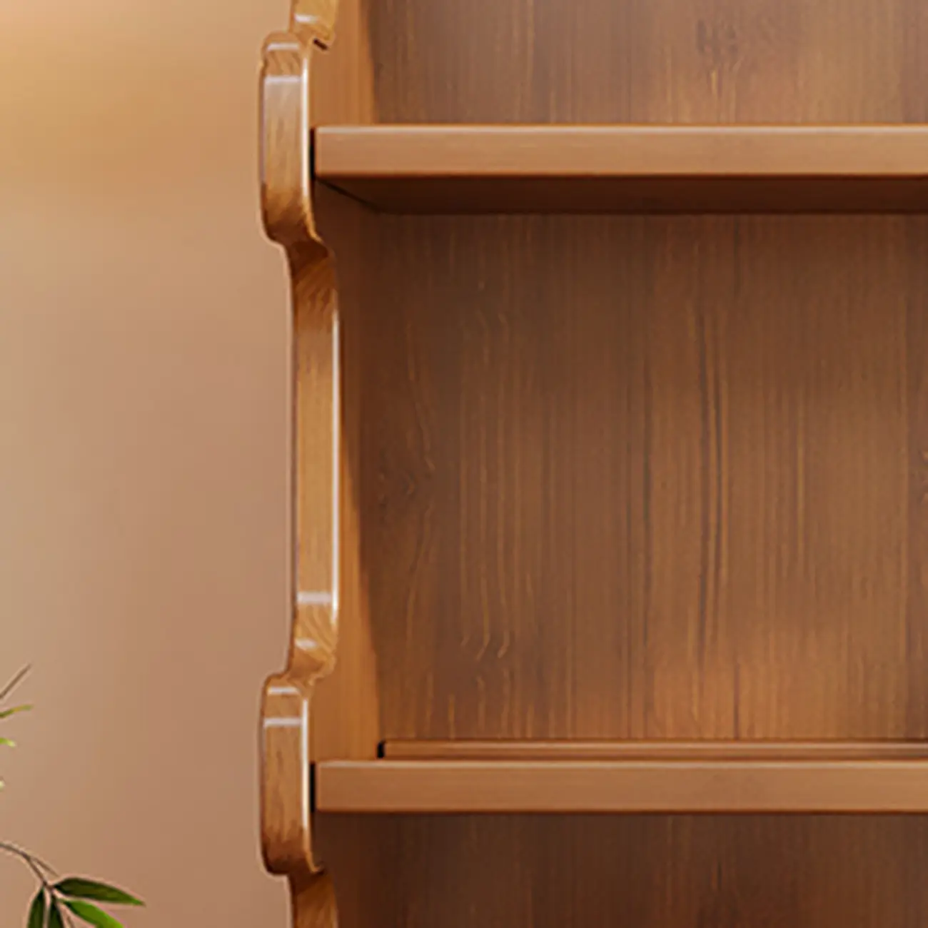 Modern Ladder Brown Wood Bookcase for Office Storage Image - 12 | homeyfad