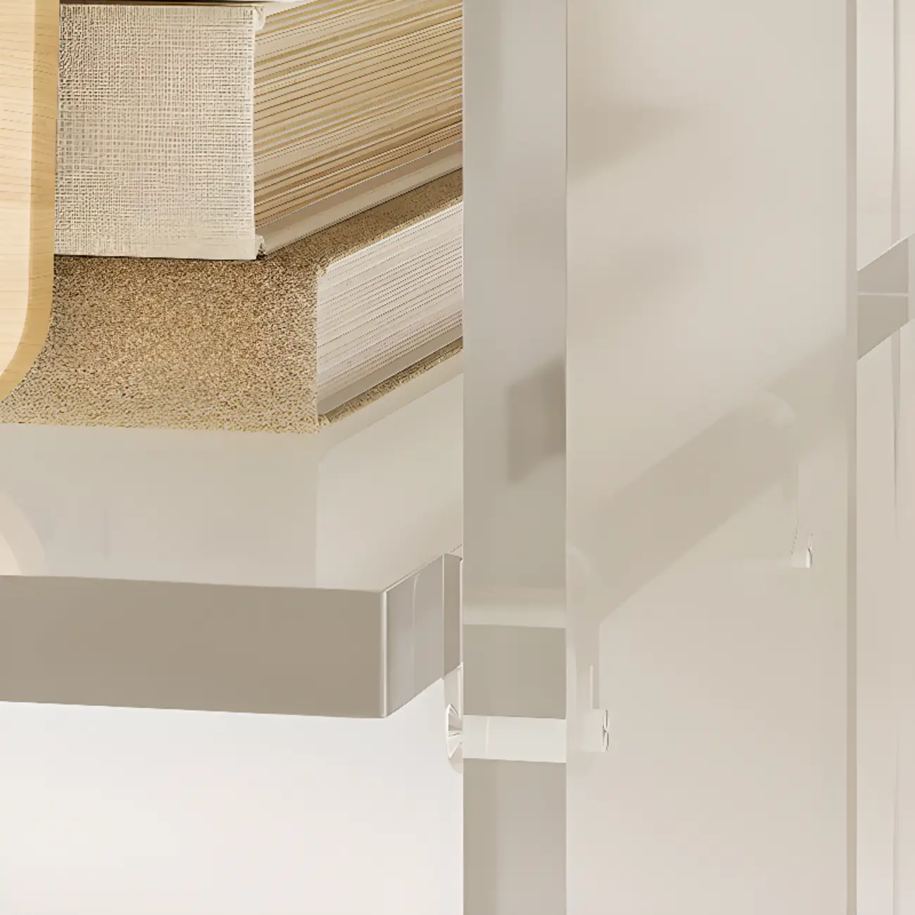 Modern Clear Lucite Open Back Etagere Bookcase with Wheels Image - 9 | homeyfad