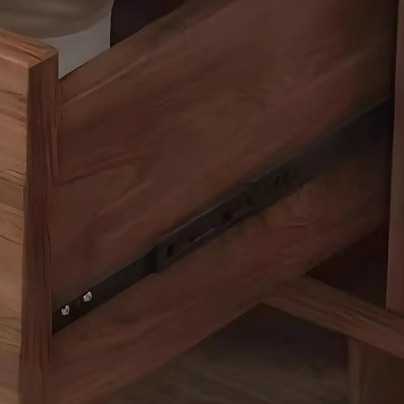 Medium Wood Rattan Kitchen Storage Cabinet in Natural Finish Image - 11