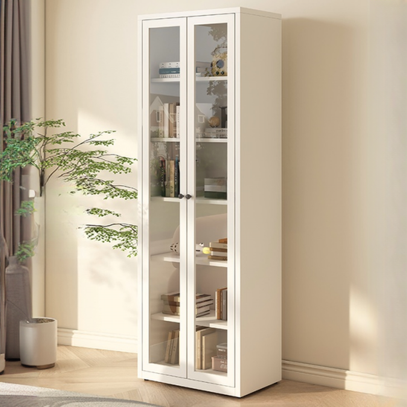 Tall 6-Layer Display Cabinet with Glass Doors