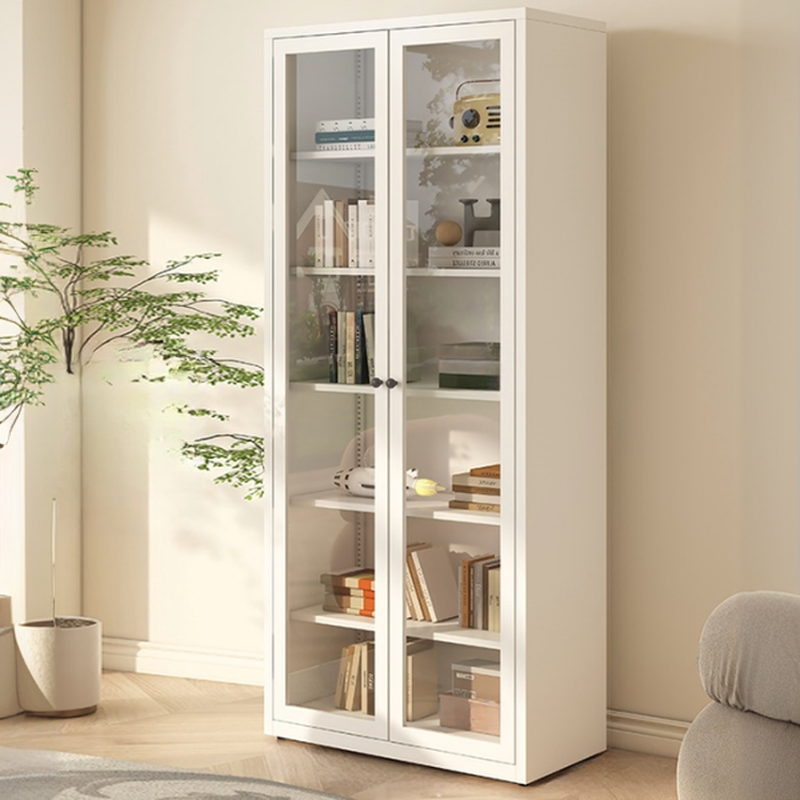 Tall 6-Layer Display Cabinet with Glass Doors | homeyfad