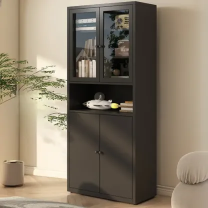 Tall 6-Layer Display Cabinet with Glass Doors Image - 23