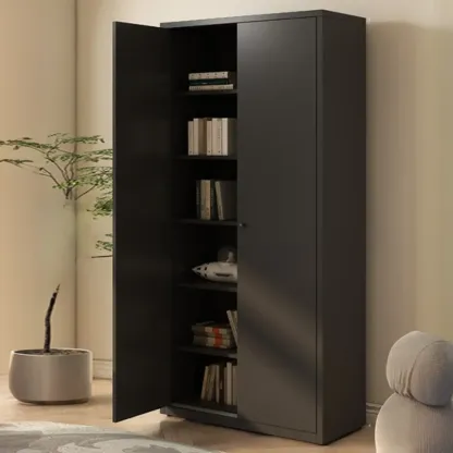 Tall 6-Layer Display Cabinet with Glass Doors Image - 25