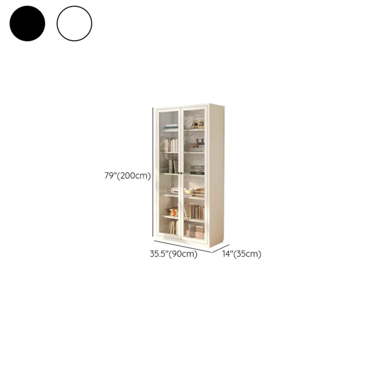 Tall 6-Layer Display Cabinet with Glass Doors Image - 29