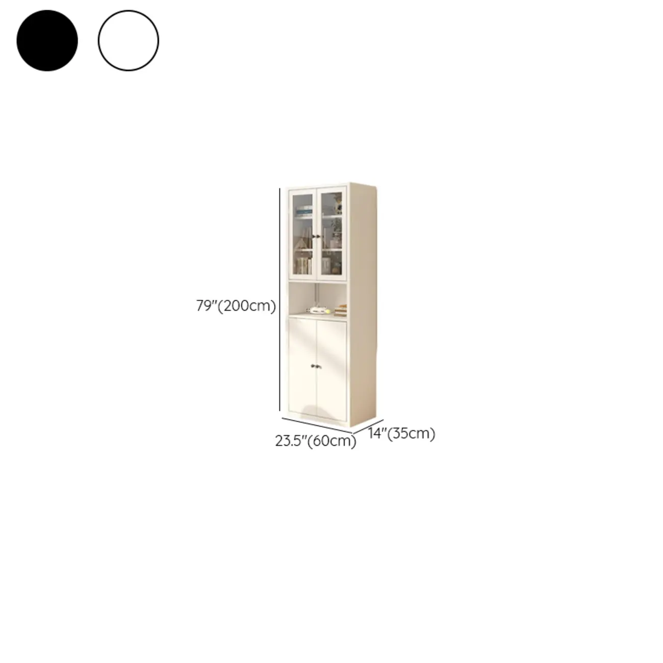 Tall 6-Layer Display Cabinet with Glass Doors Image - 31 | homeyfad