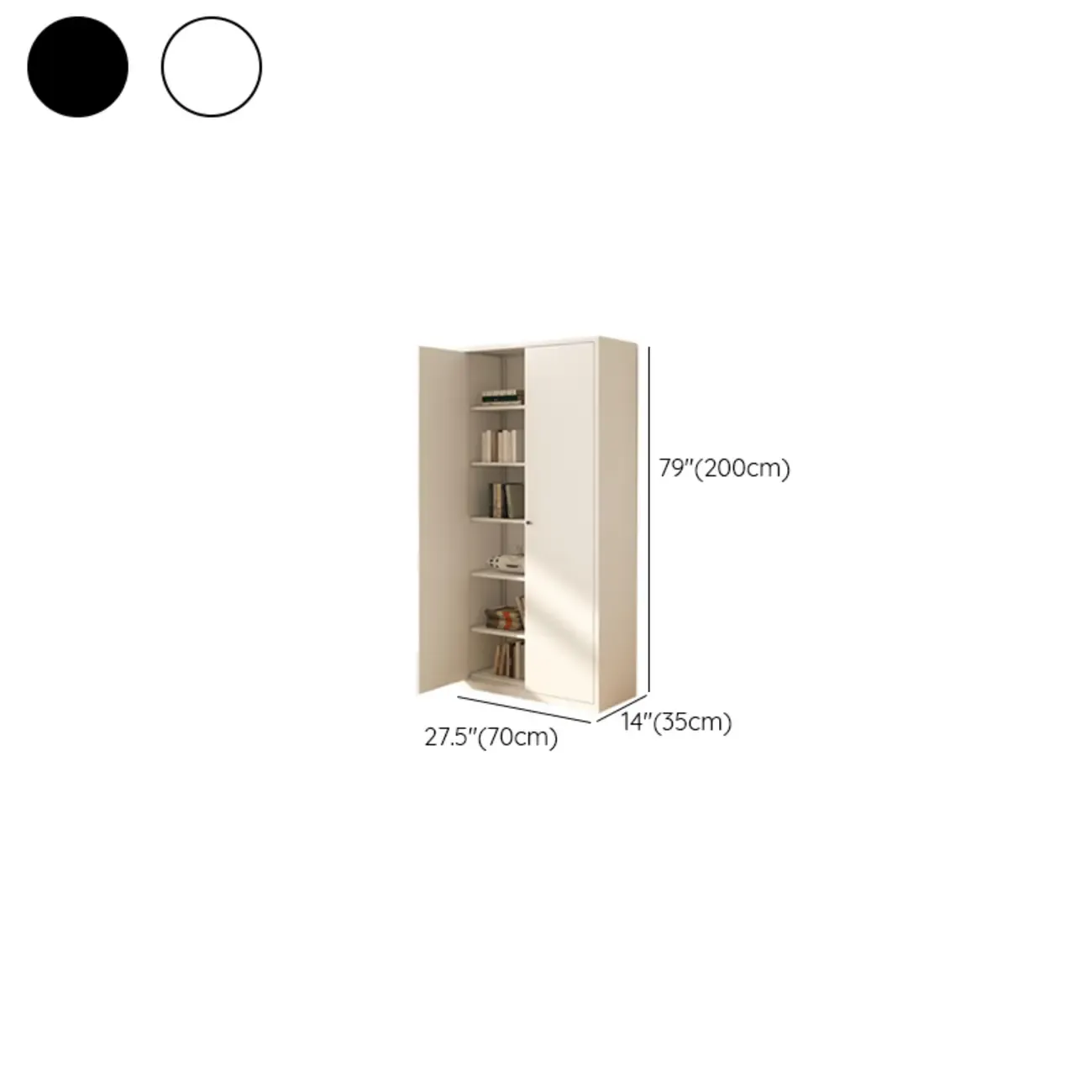 Tall 6-Layer Display Cabinet with Glass Doors Image - 37