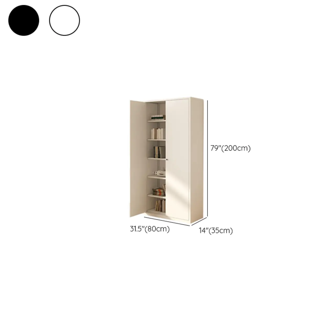 Tall 6-Layer Display Cabinet with Glass Doors Image - 38 | homeyfad