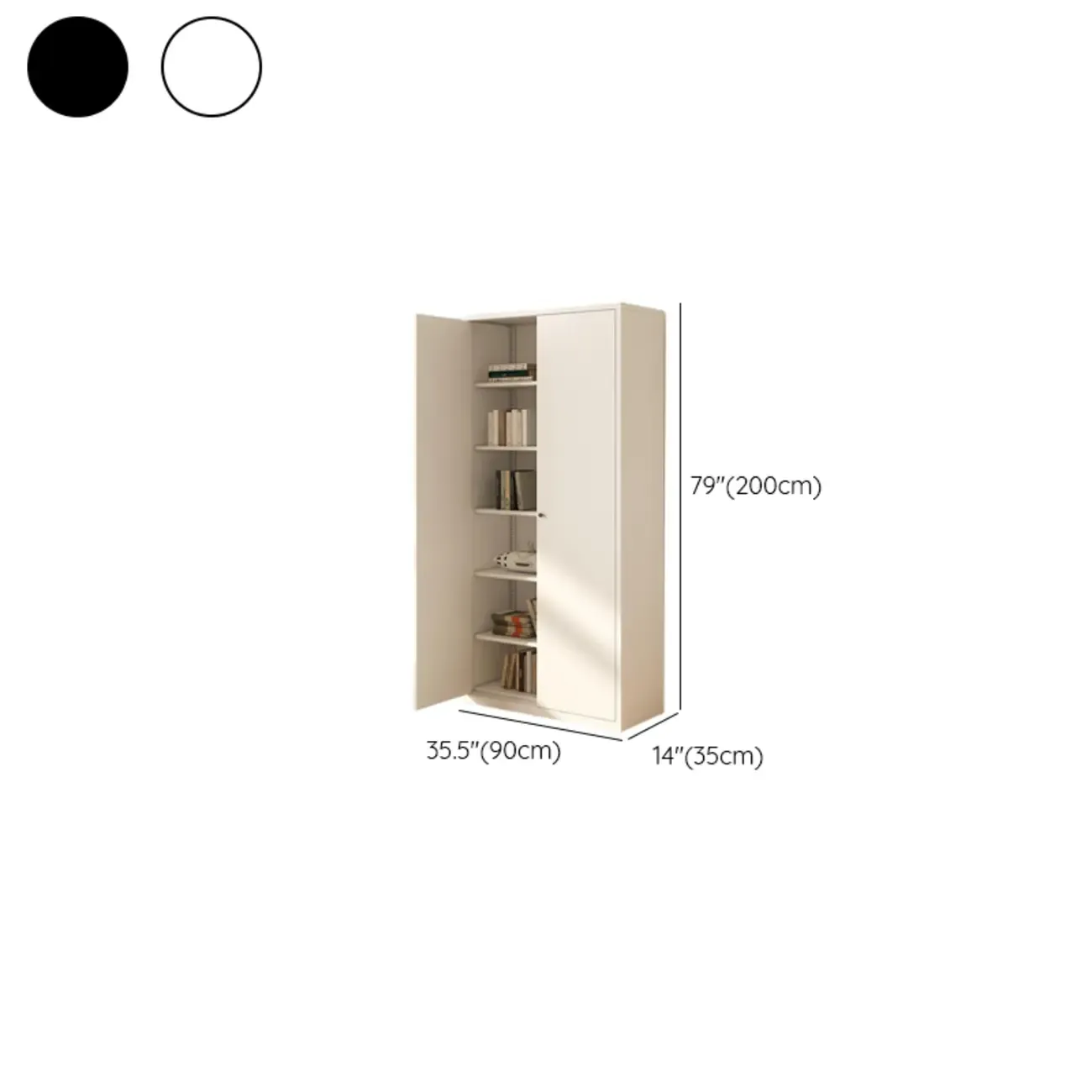 Tall 6-Layer Display Cabinet with Glass Doors Image - 39