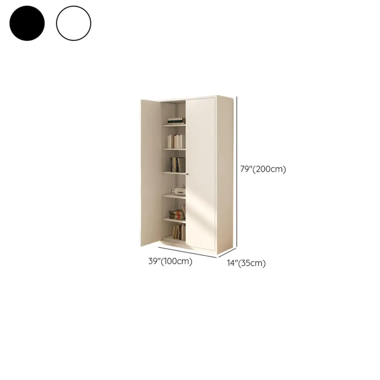 Tall 6-Layer Display Cabinet with Glass Doors Image - 40