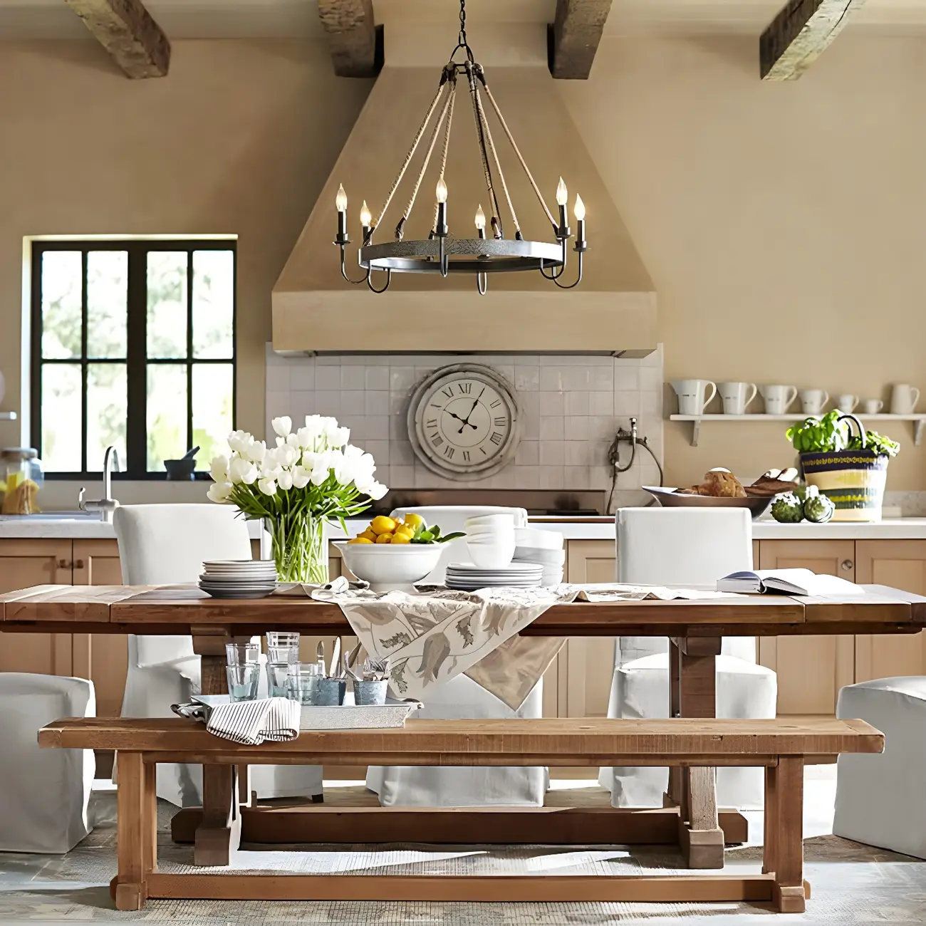 Black Metal Round Rustic Chandelier Light Fixture Image - 2 | homeyfad