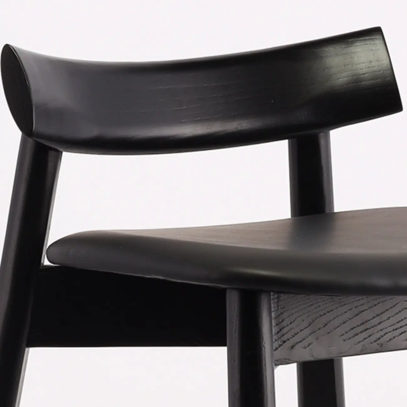Modern Black Ash Upholstered Saddle Bar Stools Image - 8 | homeyfad
