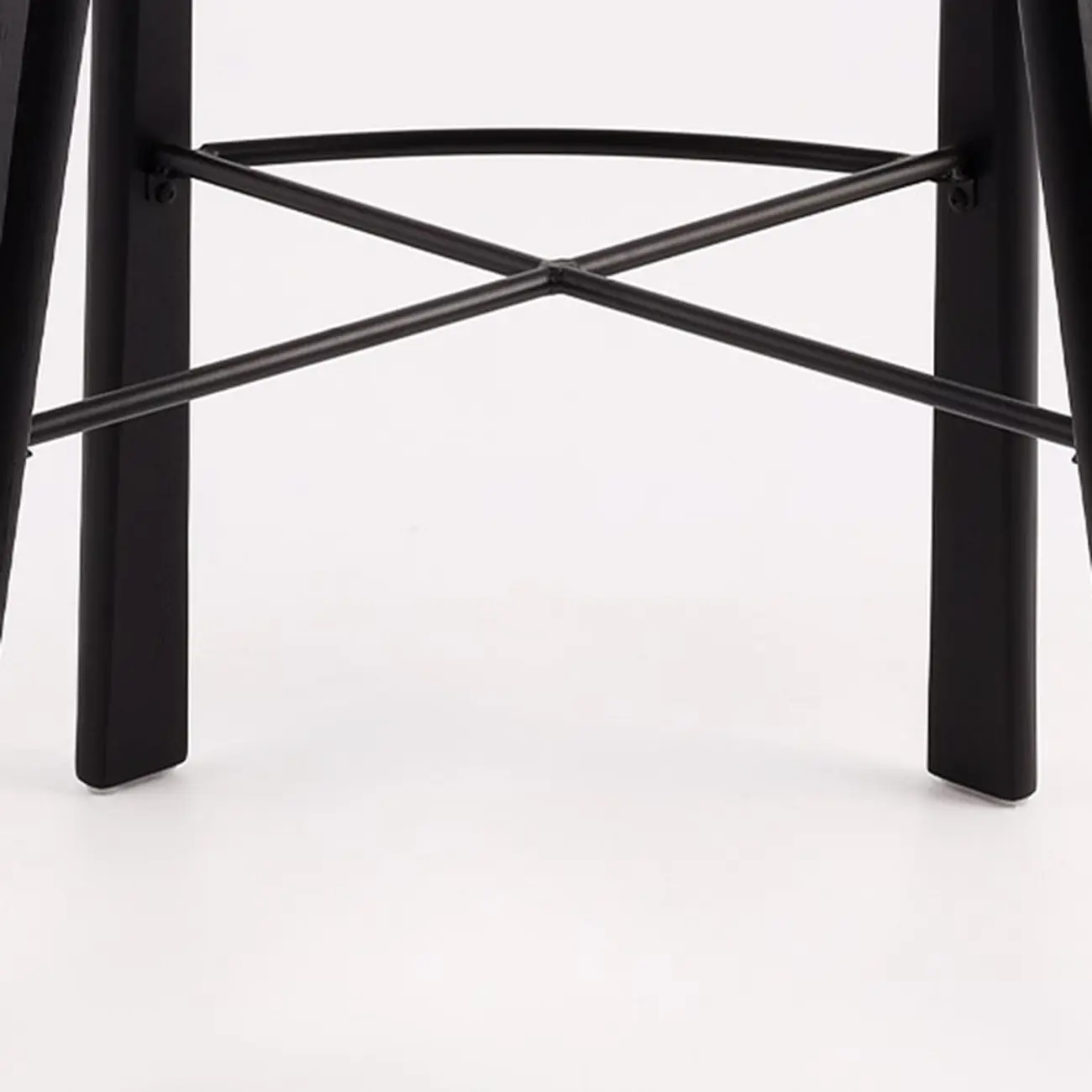 Modern Black Ash Upholstered Saddle Bar Stools Image - 11 | homeyfad