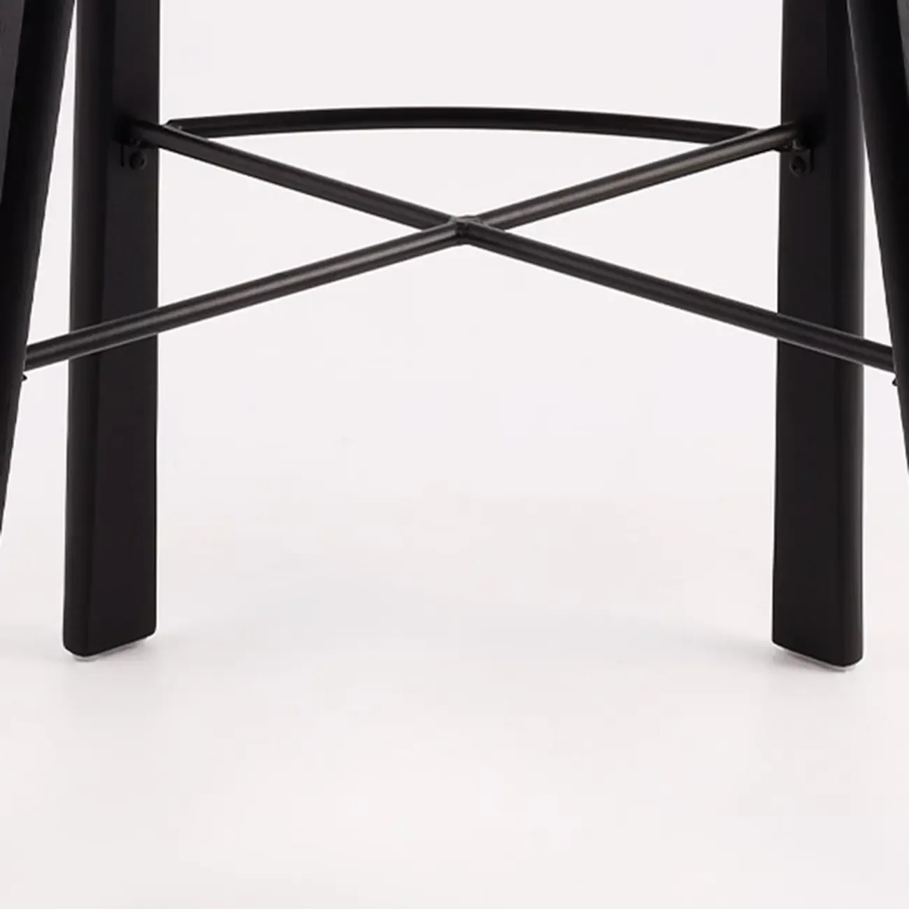 Modern Black Ash Upholstered Saddle Bar Stools Image - 11