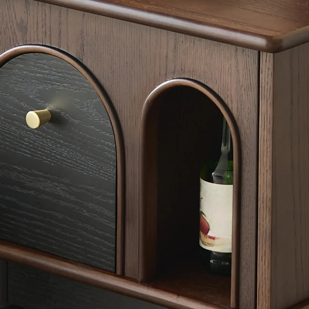 Tall Traditional Brown Wooden Rectangular Side Table Image - 4 | homeyfad