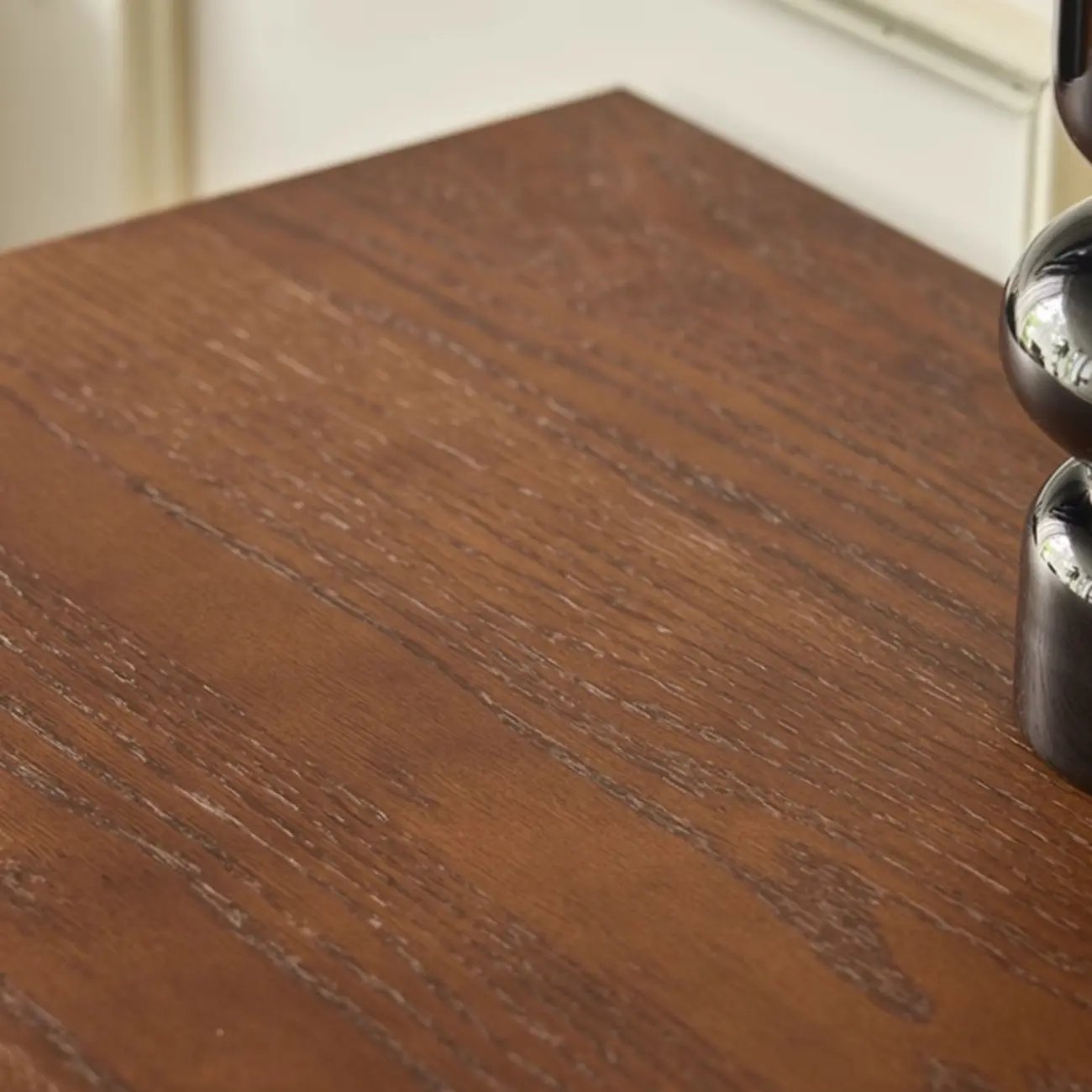 Tall Traditional Brown Wooden Rectangular Side Table Image - 5 | homeyfad