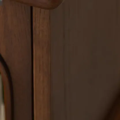 Tall Traditional Brown Wooden Rectangular Side Table Image - 7