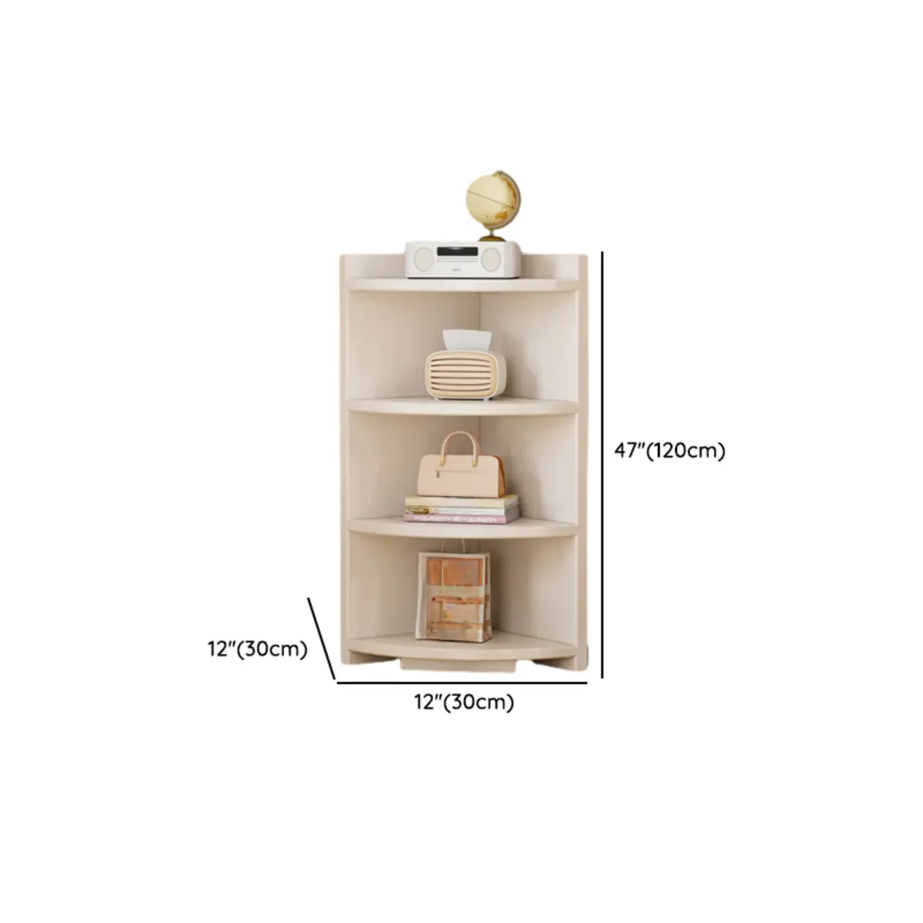 Space-saving White Engineered Wood Corner BookShelf Image - 17 | homeyfad