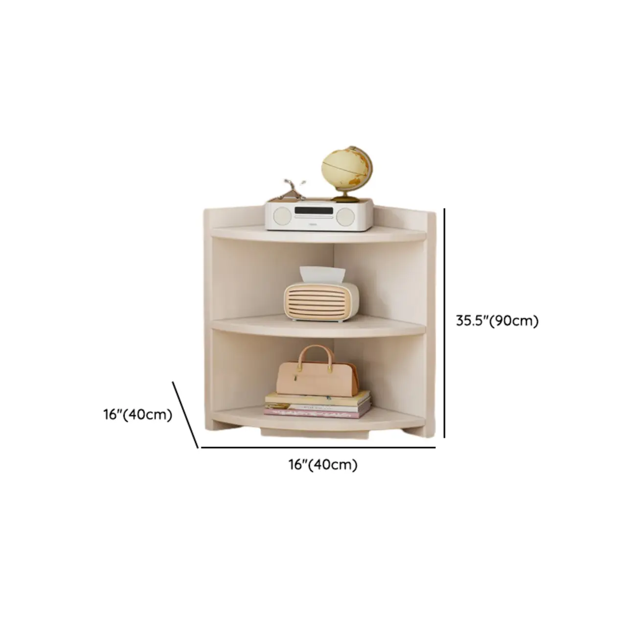 Space-saving White Engineered Wood Corner BookShelf Image - 20 | homeyfad