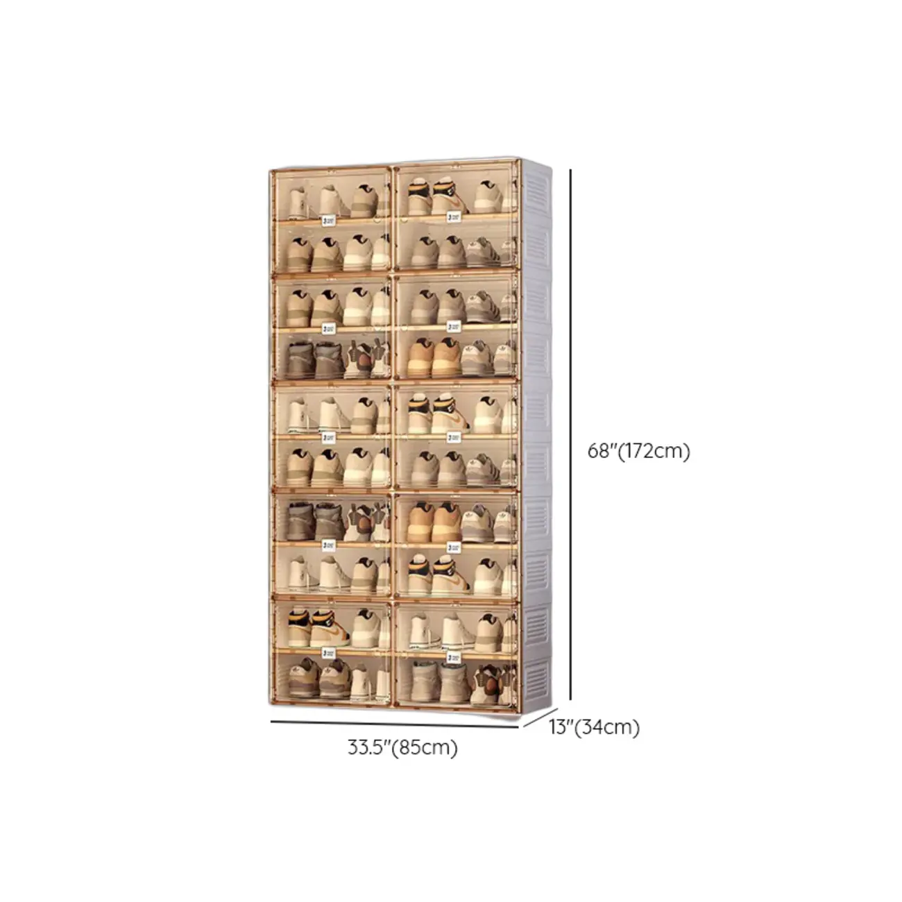 Portable Glam Plastic Clear Shoe Boxes in White Image - 22 | homeyfad