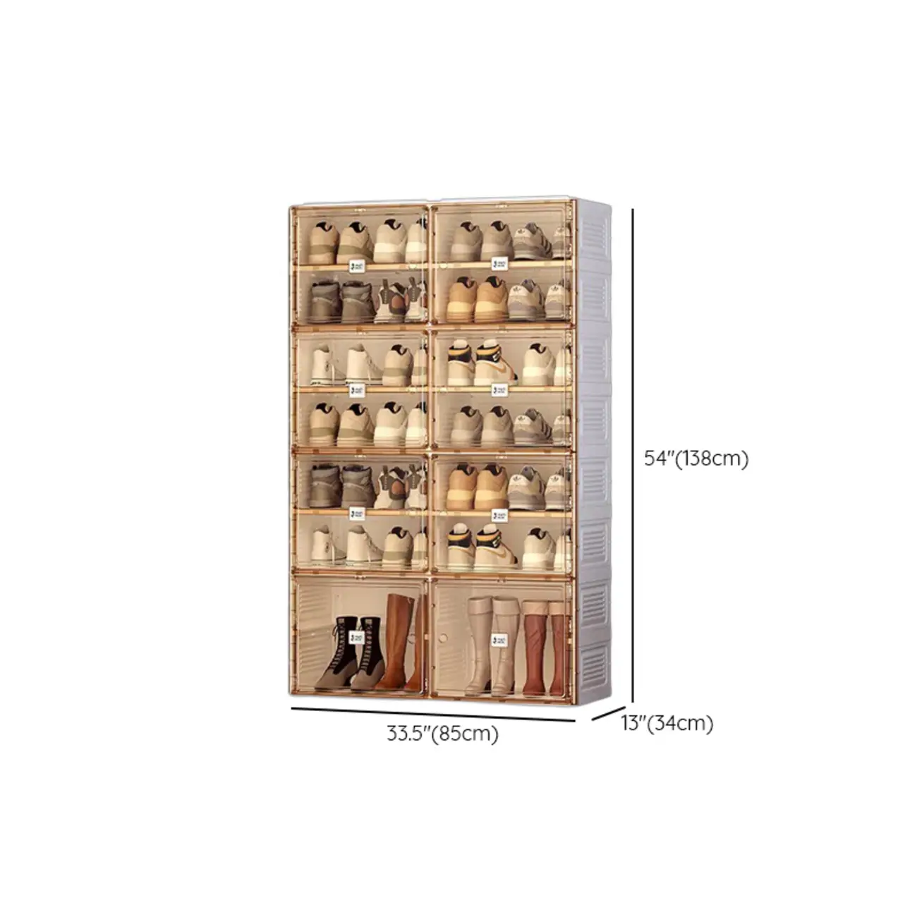 Portable Glam Plastic Clear Shoe Boxes in White Image - 23 | homeyfad