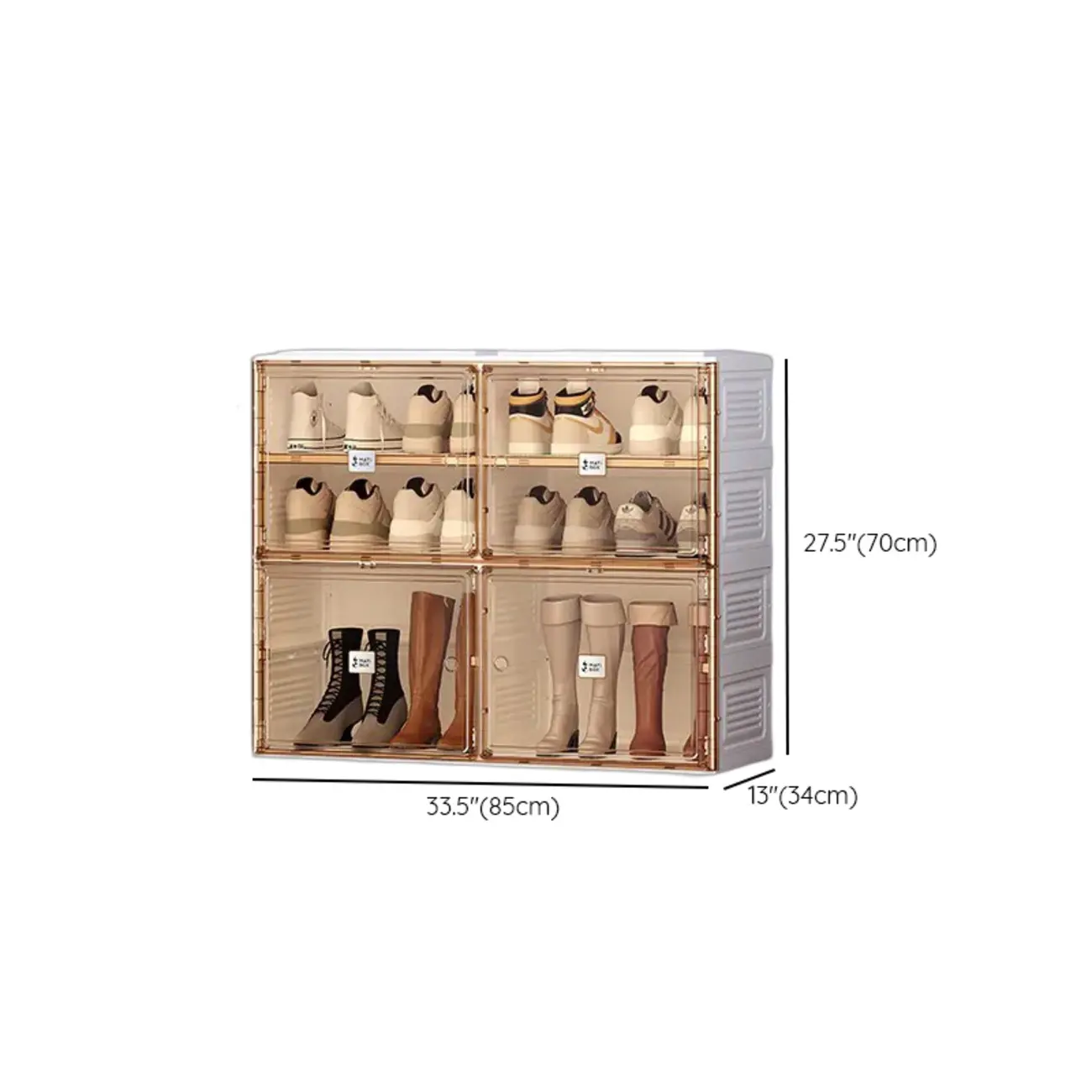 Portable Glam Plastic Clear Shoe Boxes in White Image - 33 | homeyfad