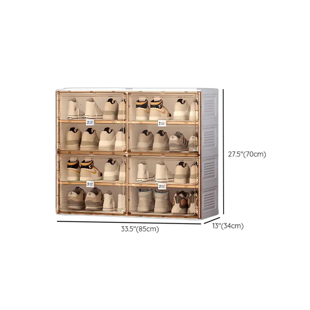 Portable Glam Plastic Clear Shoe Boxes in White Image - 34 | homeyfad