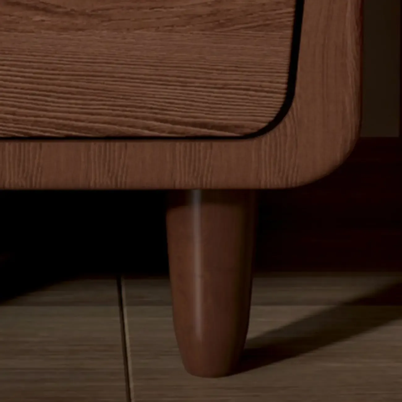 Modern Wooden Nightstands Open Shelf and Drawer Image - 7