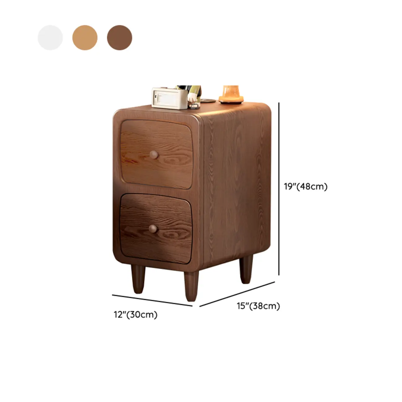 Modern Wooden Nightstands Open Shelf and Drawer Image - 10 | homeyfad