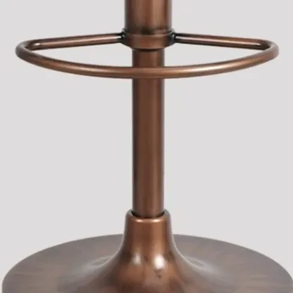 Adjustable Height Swivel Distressed Leather Bar Stools with Back Image - 13