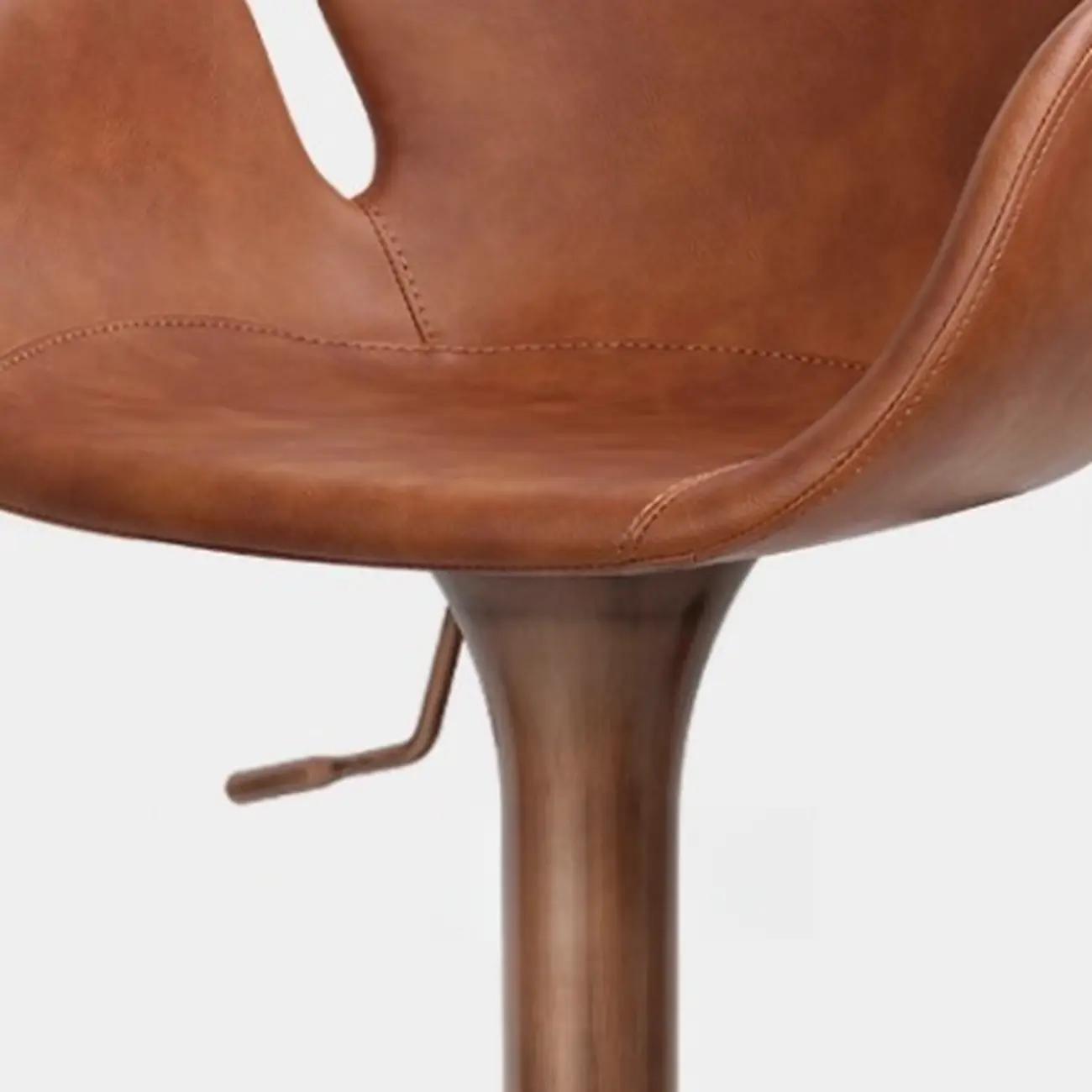 Adjustable Height Swivel Distressed Leather Bar Stools with Back Image - 10 | homeyfad