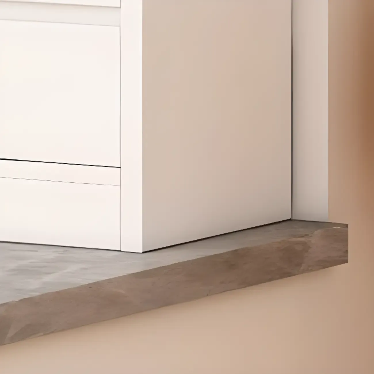 Simple Wooden White 3-Tier Bookcase with Drawers Image - 5