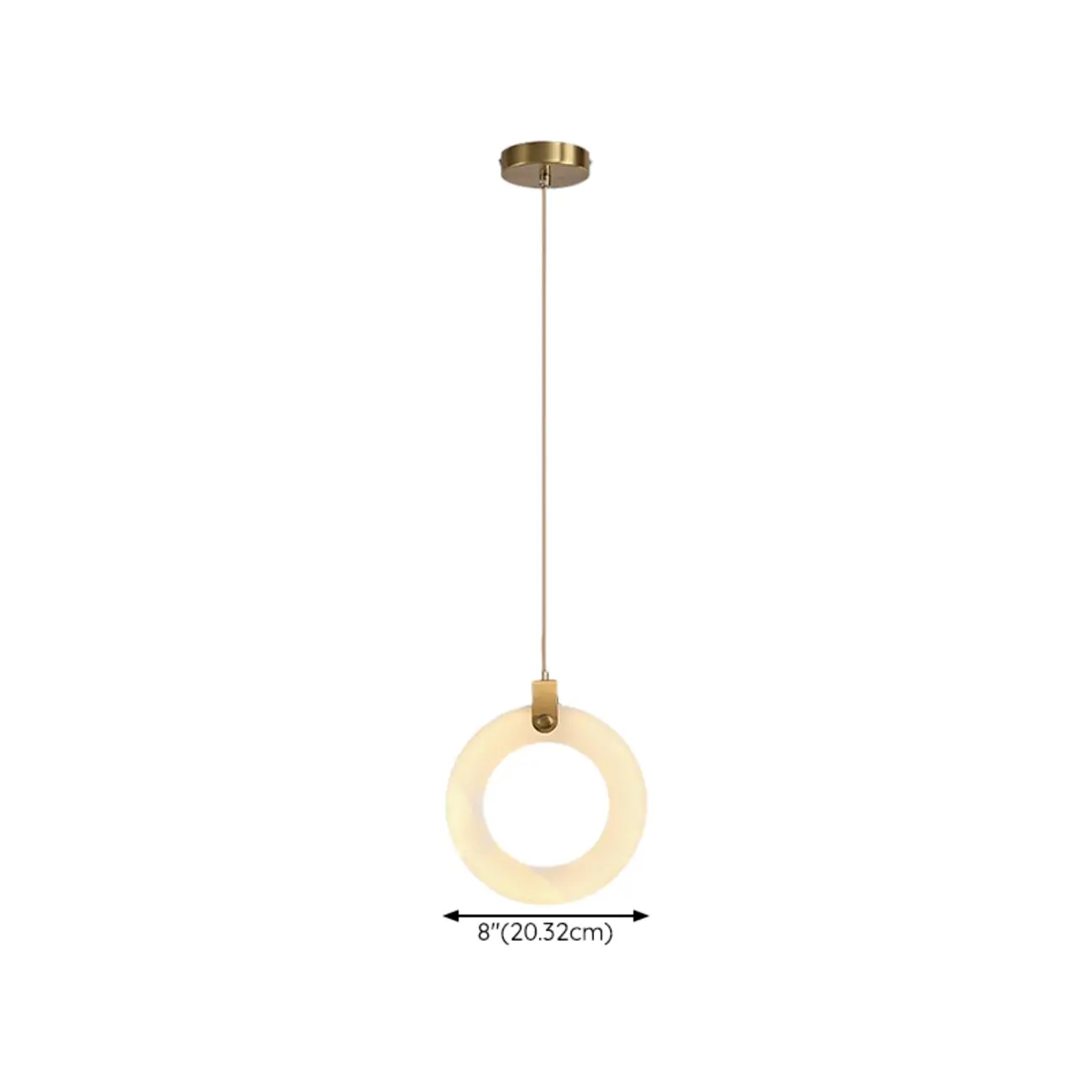 Adjustable Gold Metal Circle Hanging Pendant Light #size