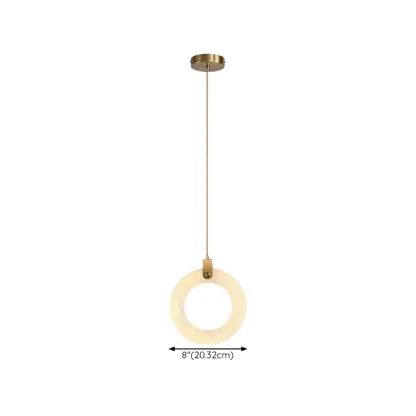 Adjustable Gold Metal Circle Hanging Pendant Light #size