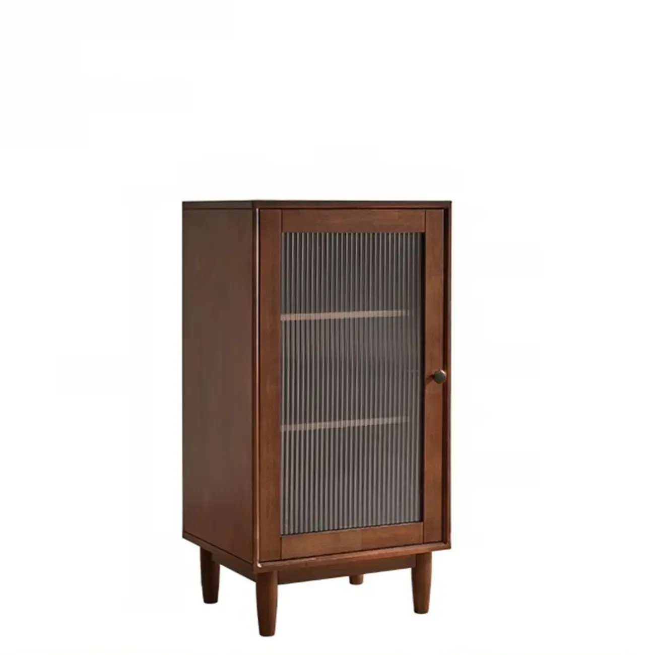 Rectangular Cherry Wood Sliding Glass Door Sideboard Cabinet | HomeyFad