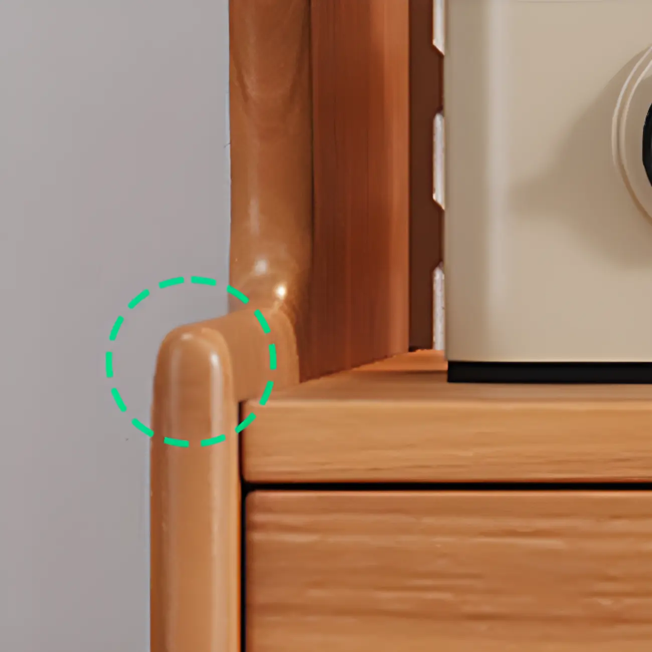 Nordic Adjustable Shelf 5 Drawers Wooden Sideboard Cabinet Image - 6 | homeyfad