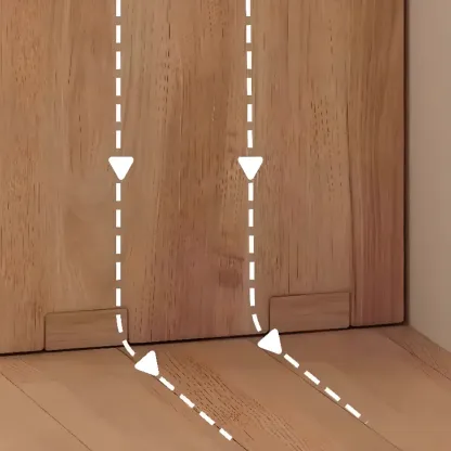 Natural Finish Wooden Storage Simple Narrow Bookcase Image - 17