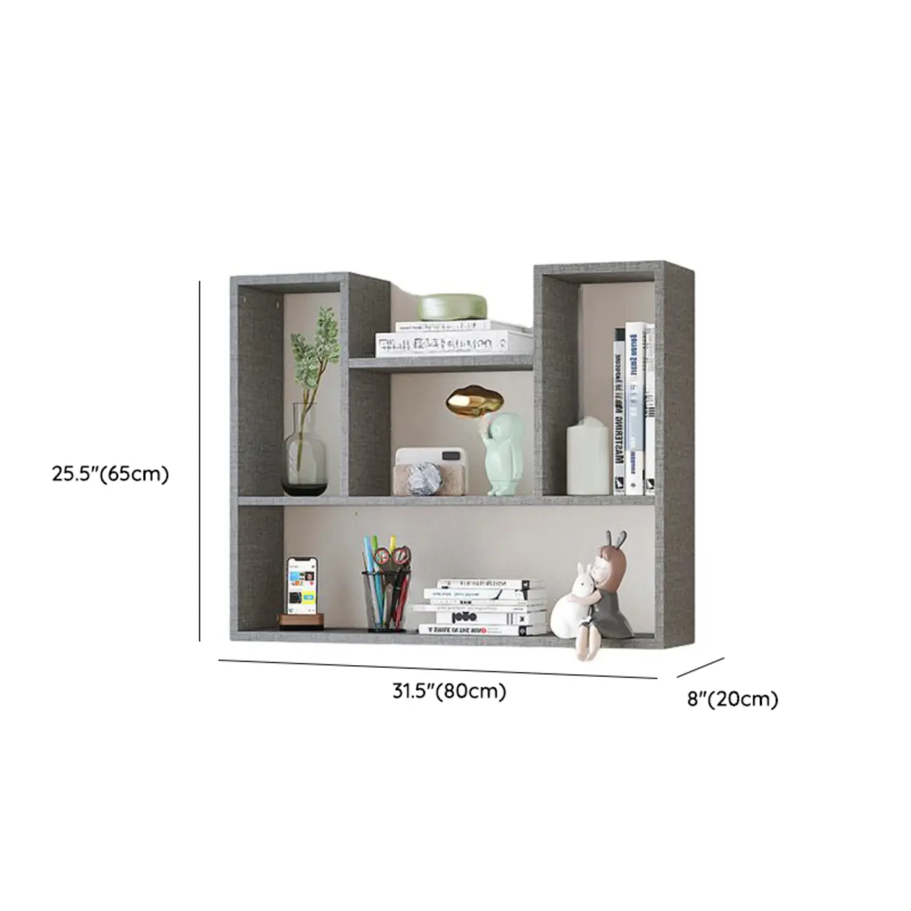 Modern Wooden 3-Tier Open Back Wall-Mounted Bookcase Image - 23 | homeyfad