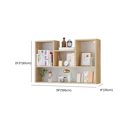 Modern Wooden 3-Tier Open Back Wall-Mounted Bookcase Image - 26