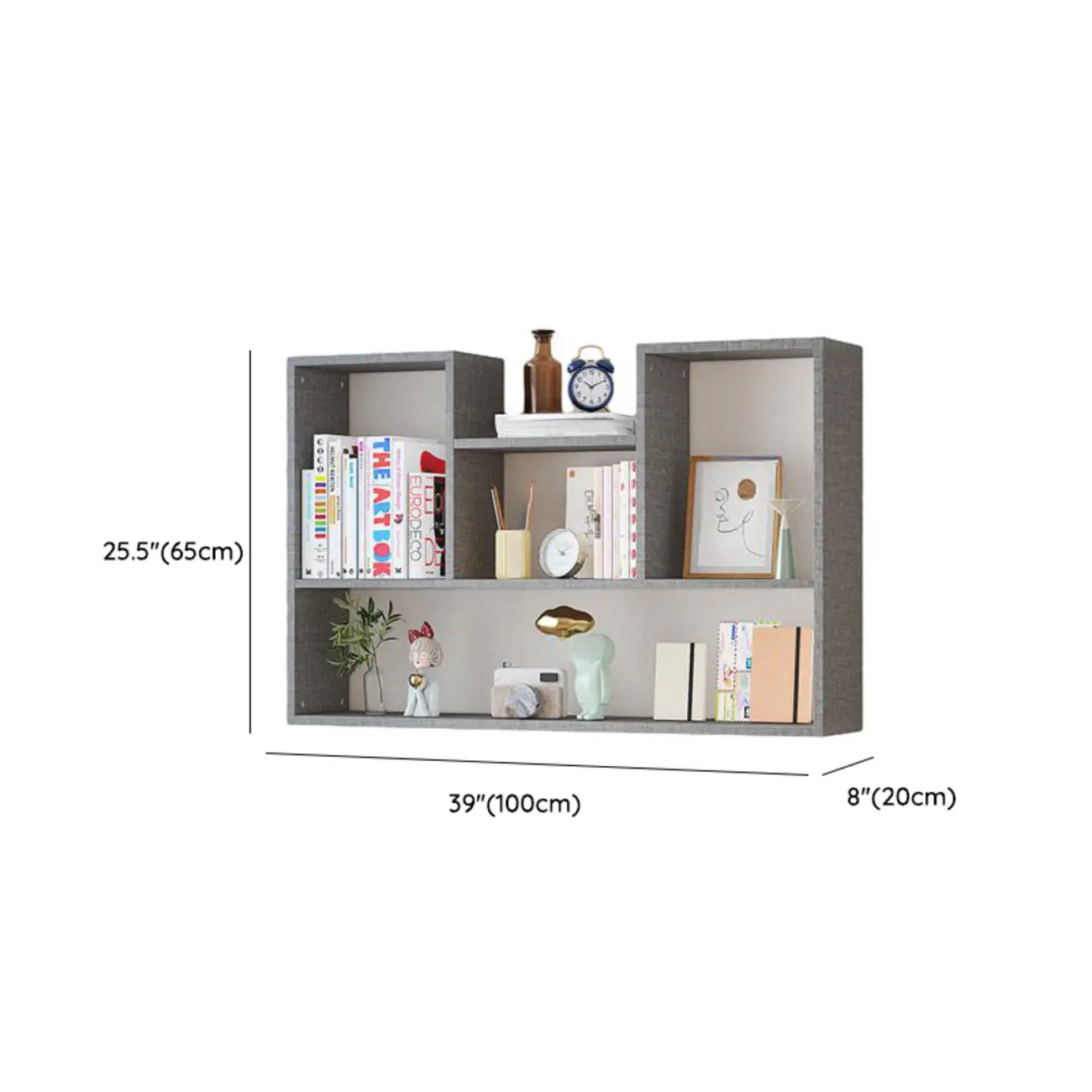 Modern Wooden 3-Tier Open Back Wall-Mounted Bookcase Image - 27 | homeyfad