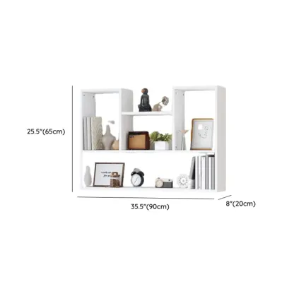 Modern Wooden 3-Tier Open Back Wall-Mounted Bookcase Image - 29